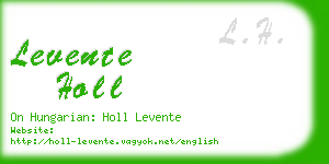 levente holl business card